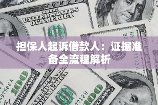 北京担保人起诉借款人：证据准备全流程解析